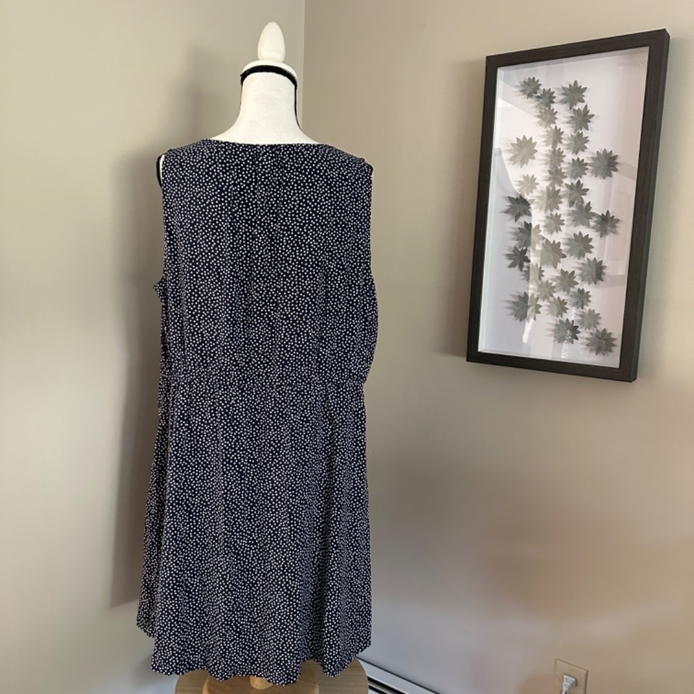 *OLD NAVY* Blue x White Polka Dot Sleeveless Dress Size XL - Picture 4 of 7